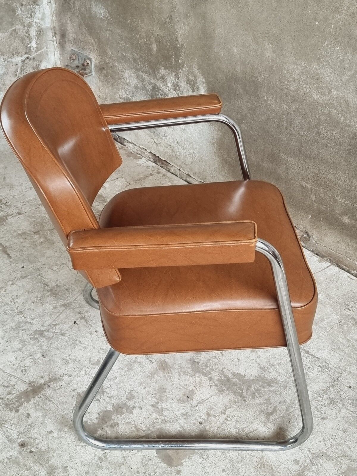 Vintage chair office chair armchair mocha brown