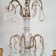 Chandelier with glass flower pendants from the beginning of the last century