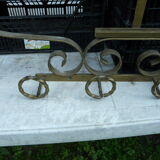 Wall mounted wrought iron coat rack from the 1970s