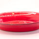 Handcrafted oval dish in scarlet red ceramic