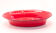 Handcrafted oval dish in scarlet red ceramic