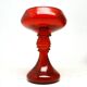 Vase, modernism, red glass, designed by J. Słuczan-Orkusz, Poland, 1970s