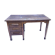 Wooden desk with three drawers
