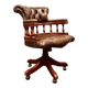 Chaise de bureau Chesterfield Captain marron