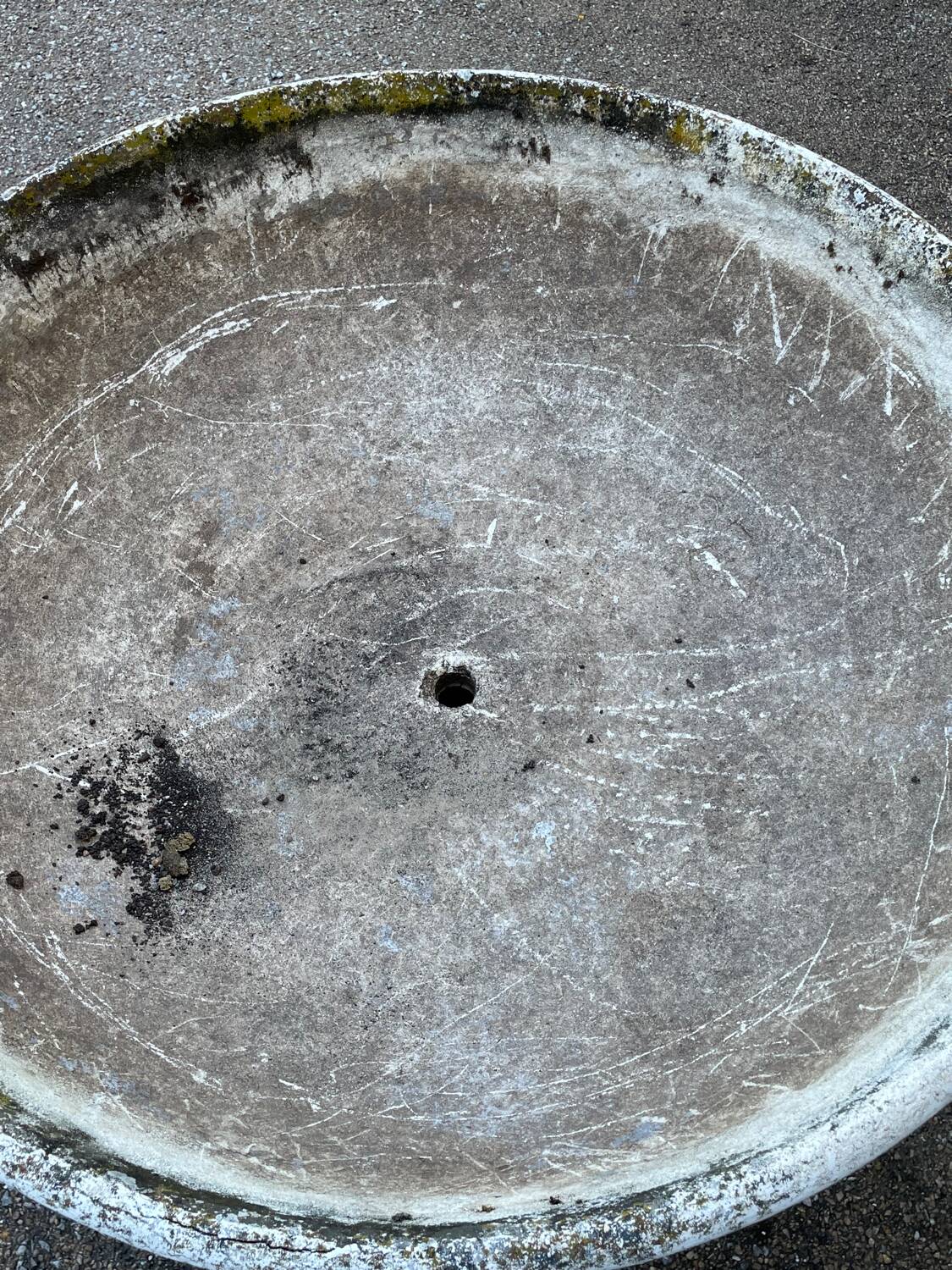 Jardinière coupe à fleurs pot ancien en pierre