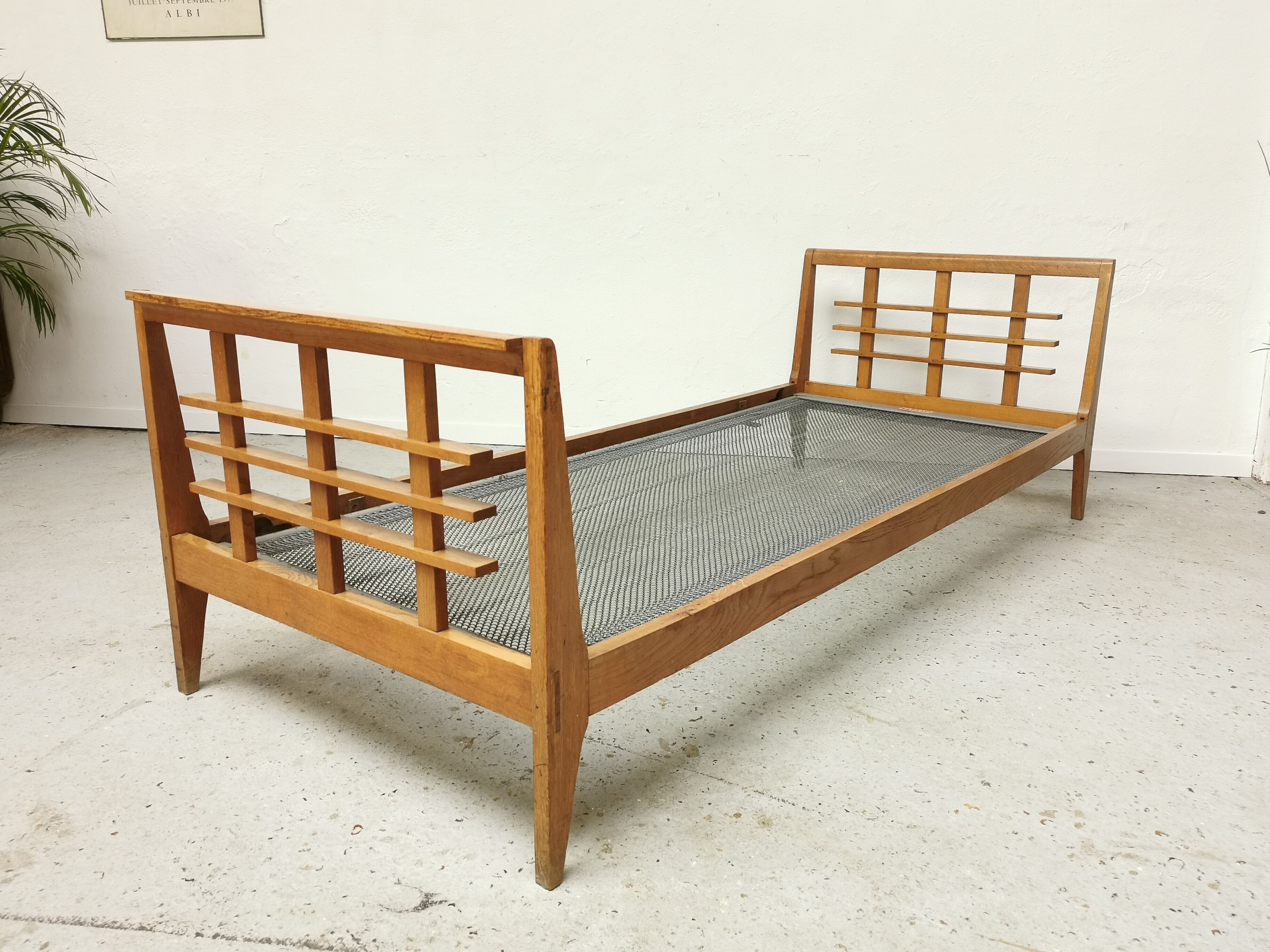 Paire de lits jumeaux vintage 1950