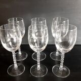 Set of 6 crystal glasses