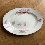 Ancien plat de service ovale L.J. Cie Vierzon