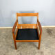 Fauteuil sénateur par Ole Wanscher pour France et Søn, teck et velours, années 1960.