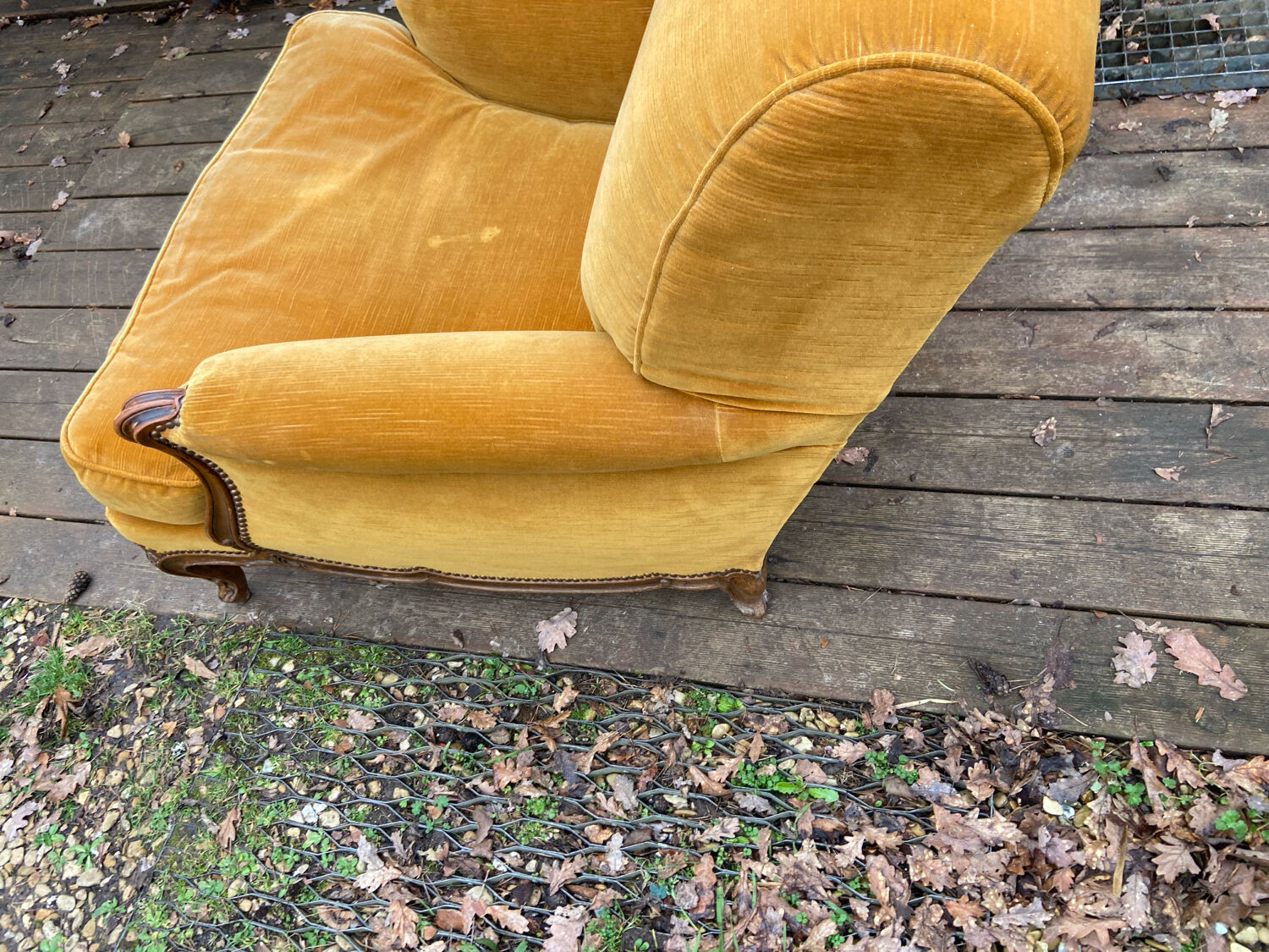 Louis XV style armchair/bergère from the early 20th century.