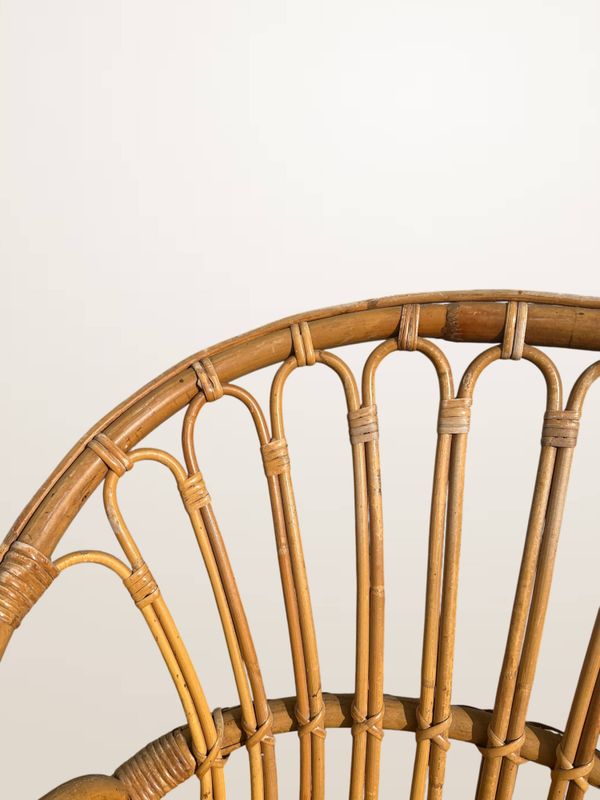 Fauteuil corbeille en rotin