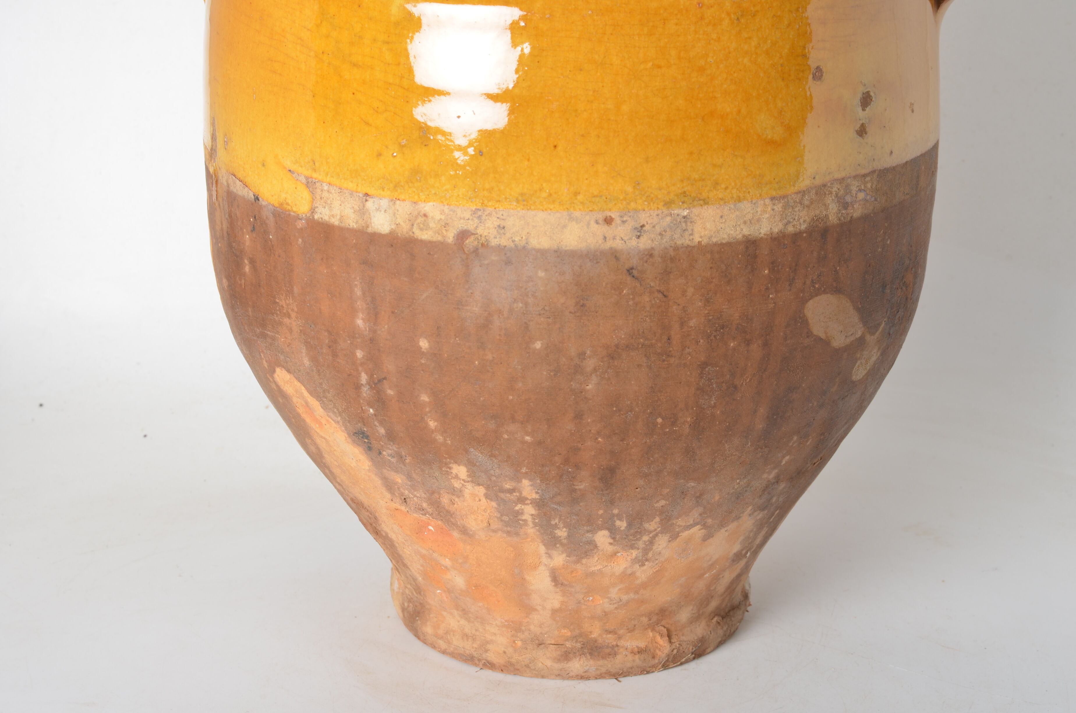 Yellow glazed jar