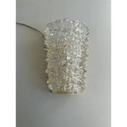 A Pair Barovier Art Deco Rostrato Clear Italian Murano Glass Wall Sconces