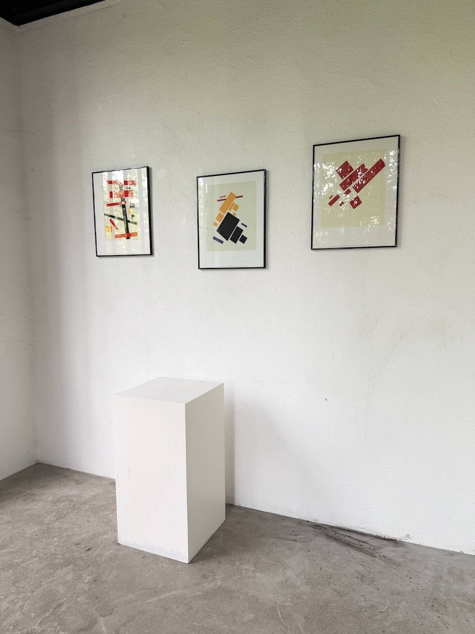 Set of 3 frames with Casimir Malevic lithographs