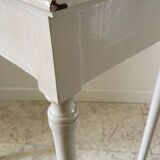 Table de chevet ancienne beige patiné
