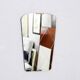 Free-form engraved mirror, 33x53 cm