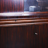 French art deco bookcase - 1930s - oak and macassar
