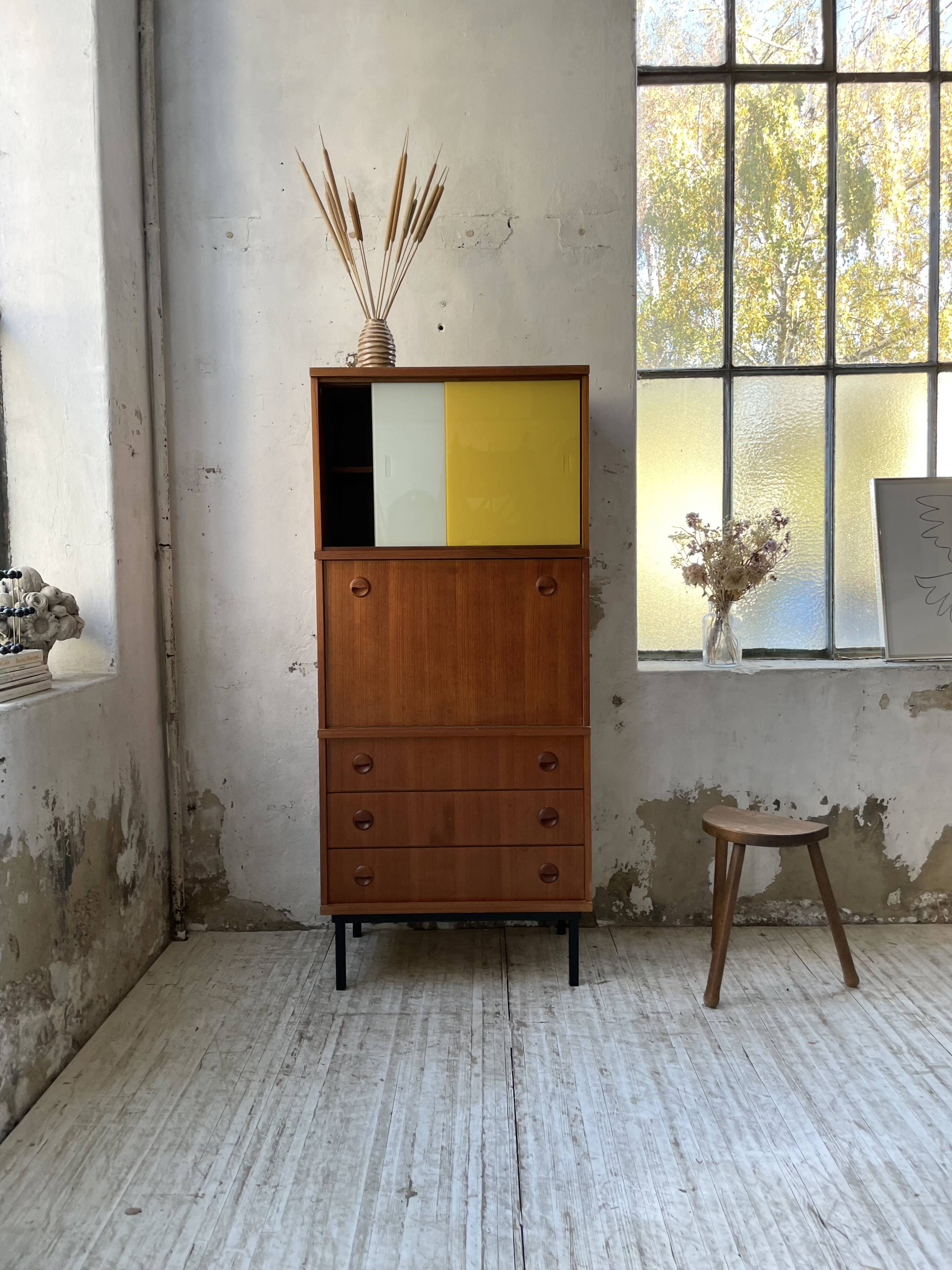 Modernist teak secretary desk, 1950s