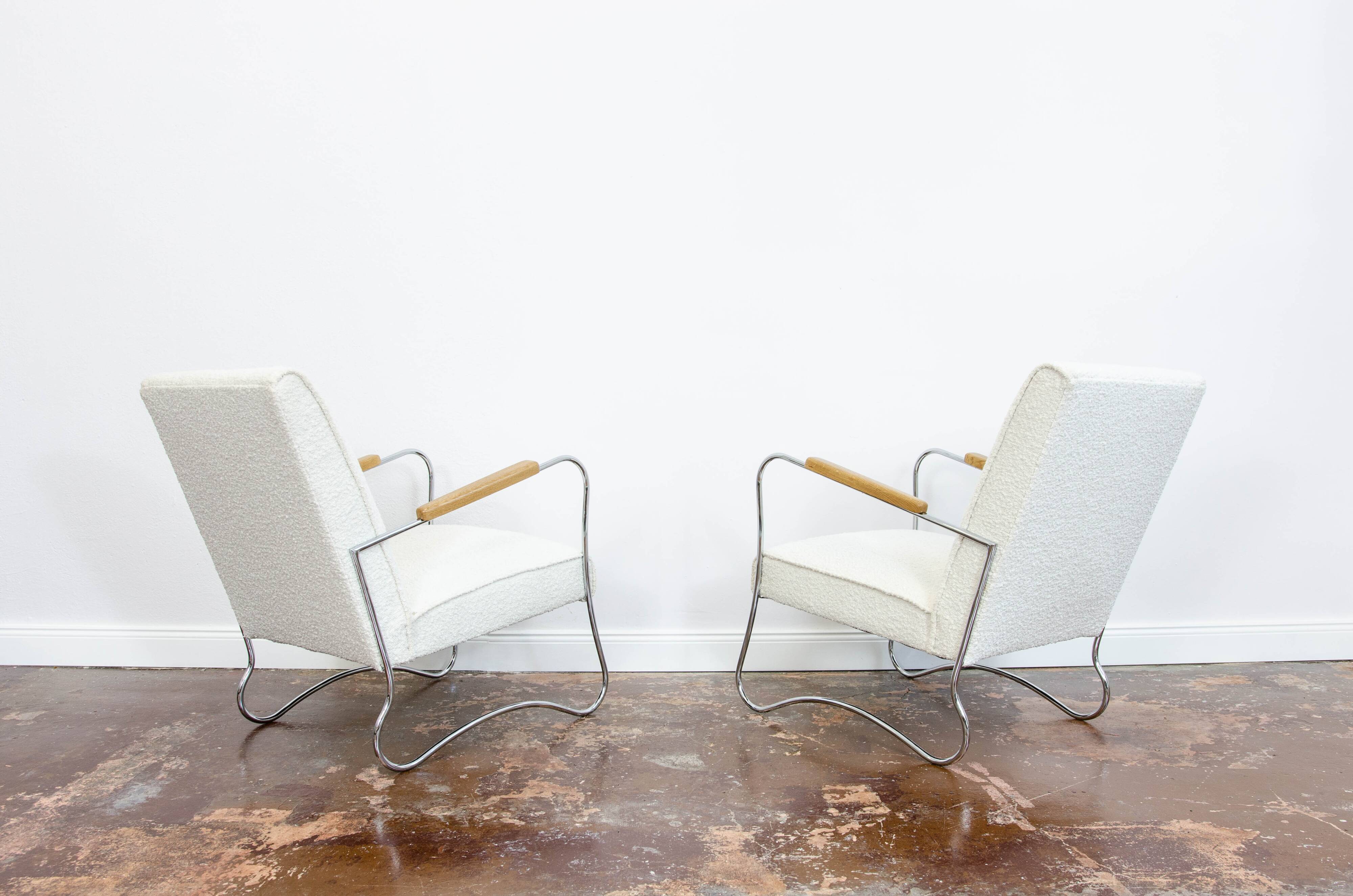 Chaises de style Bauhaus, années 1950, Pologne, ensemble de 2