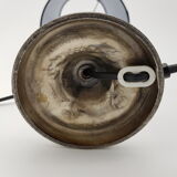 Bedside lamp in silver regulé rose decoration