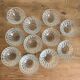 11 chiseled glass cups