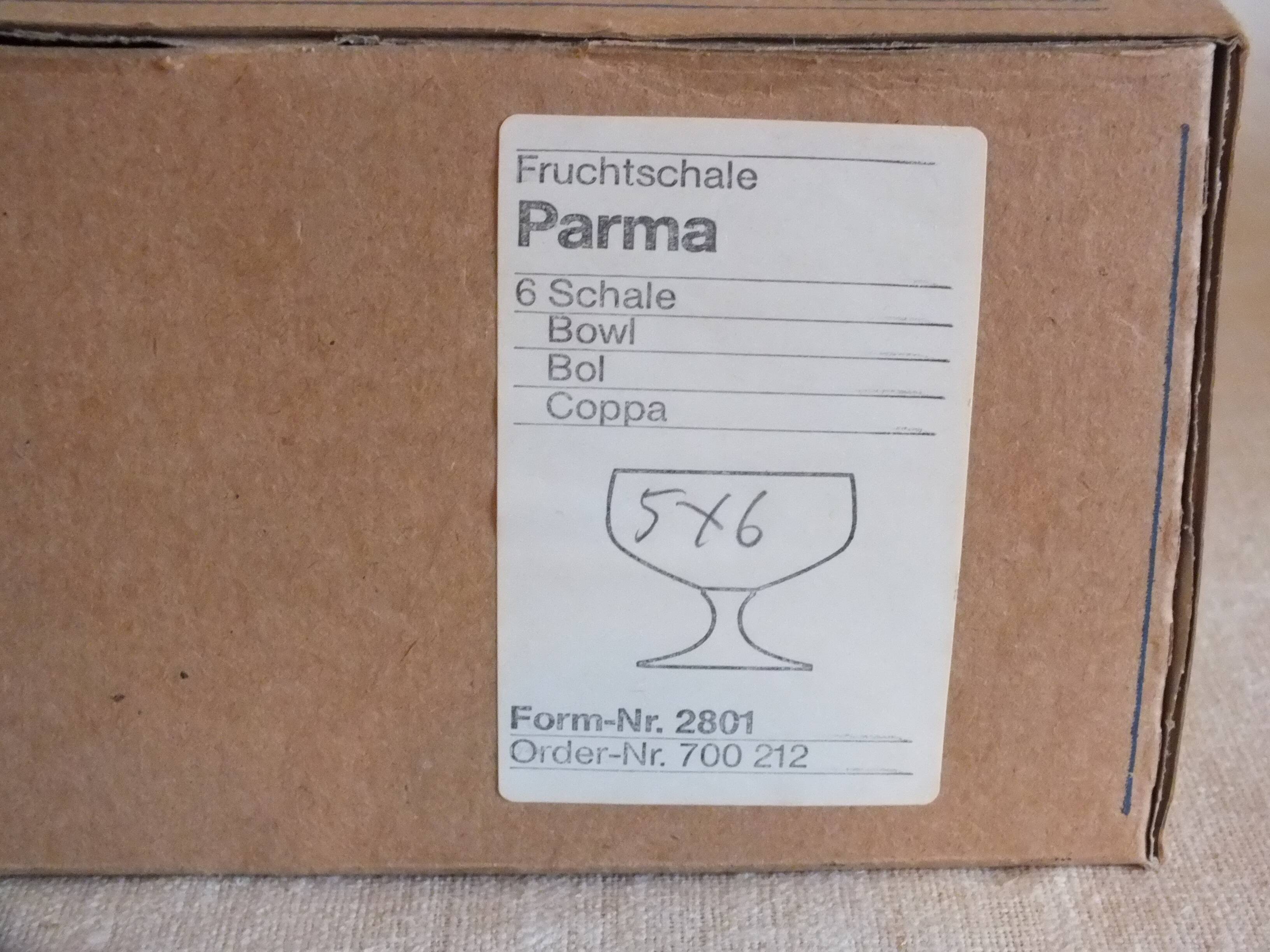 6 Zwiesel Glas Germany Parma crystal bowls