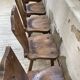 Chaises chêne massif chapo savoyarde art populaire