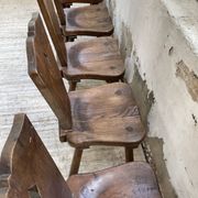Solid oak chairs Savoyard cap popular art