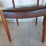 2 Fristho Franeker chairs, Scandinavian, teak and leather.
