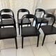 Lot de 6 chaises design bois noir — style premium