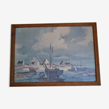Marine glued and framed on wood