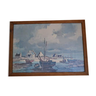 Marine glued and framed on wood