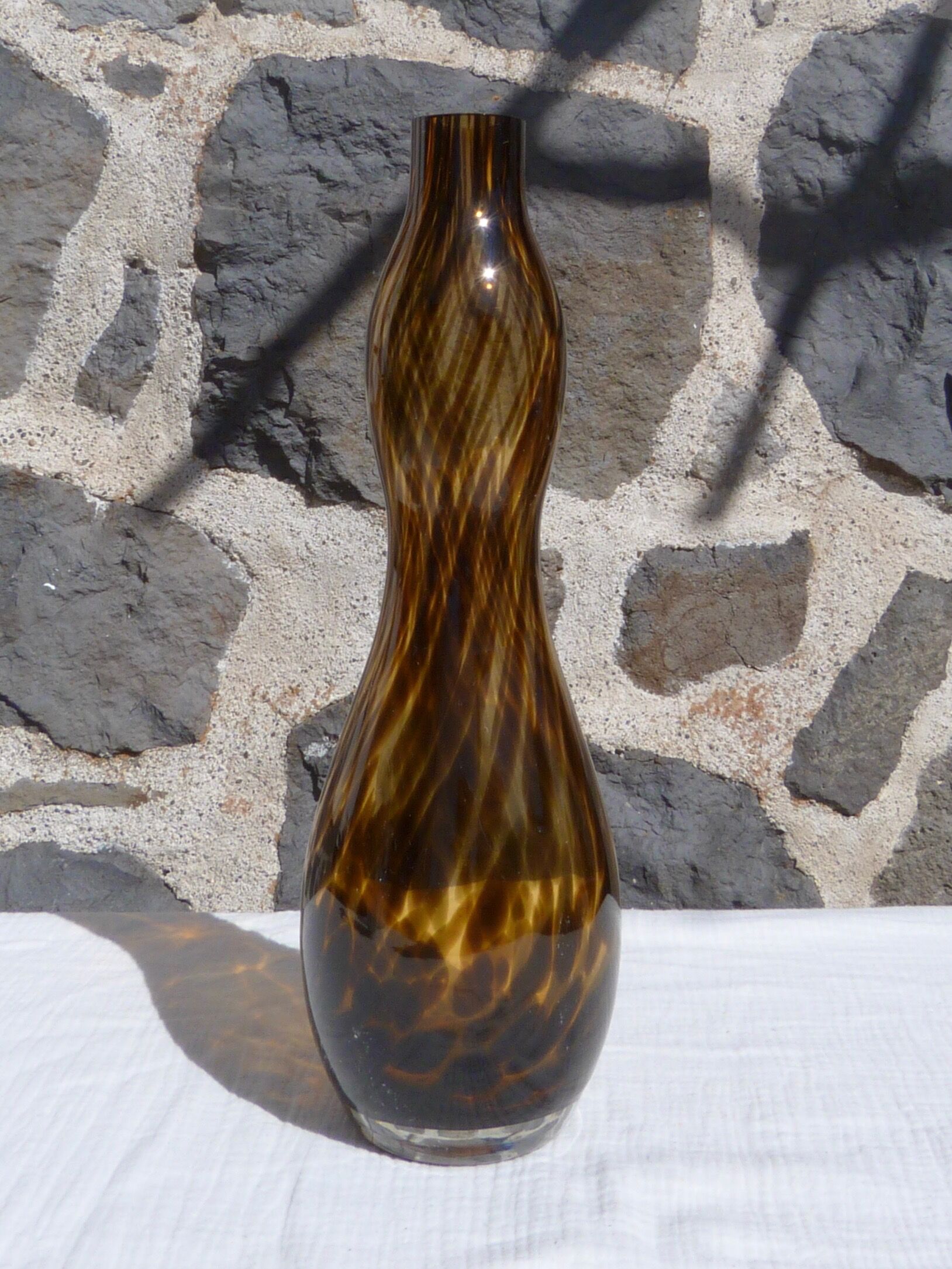 Murano turtleshell glass vase