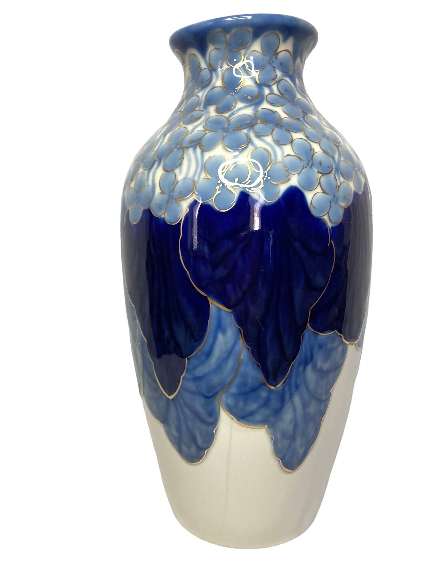 Tharaud, important Limoges Art Deco porcelain vase from the early 20th century