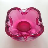 Ashtray pink Murano glass