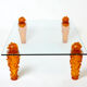 Resin glass coffee table signed Garouste & Bonetti 1990
