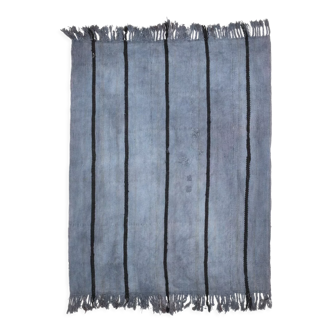 Tapis de chanvre bleu moderne minimaliste 239x186cm