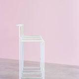 Giandomenico Belotti 7 white Spaghetti bar stools by Fly Line