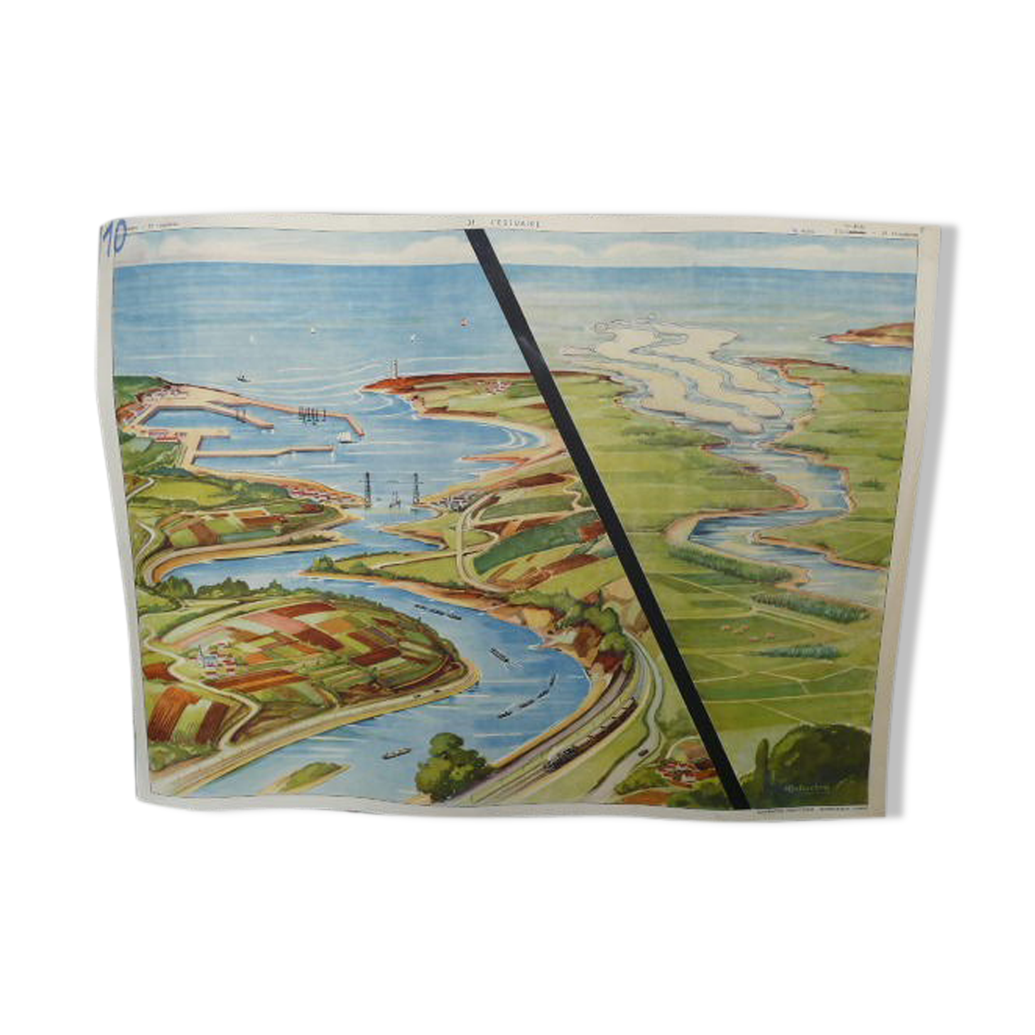 School poster Rossignol editions N° 31 and 32 The flood and the estuary