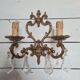 Louis XV style bronze wall lamp with tassels