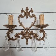 Louis XV style bronze wall lamp with tassels