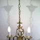 3-light cage chandelier
