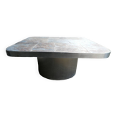 Table basse metal et ardoise
