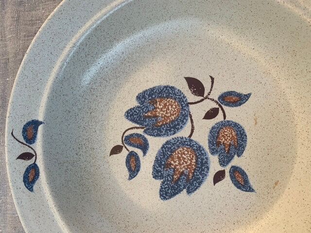 Hollow earthenware dish model sologne st Amand france vintage