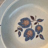 Hollow earthenware dish model sologne st Amand france vintage