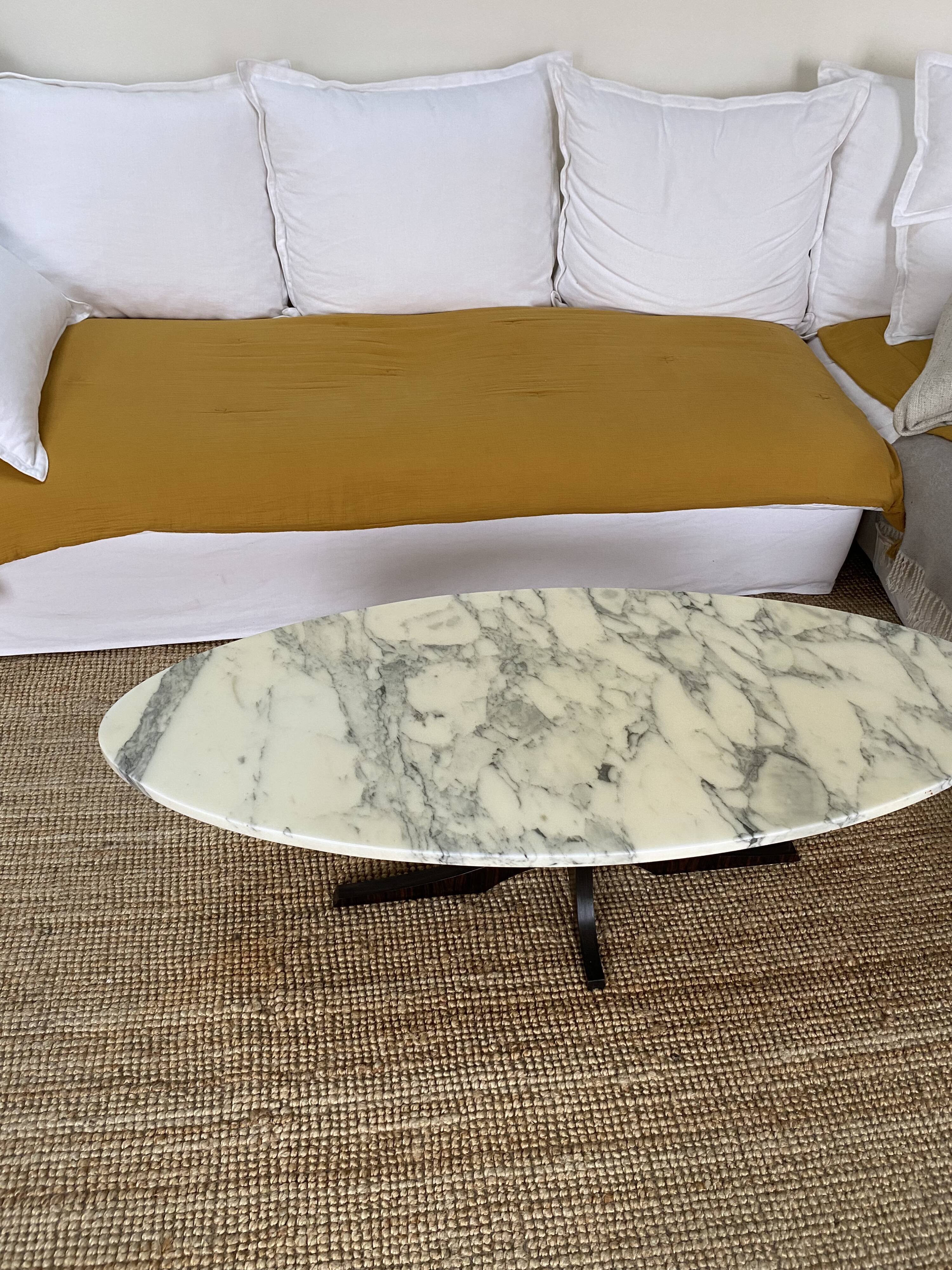 Coffee table with marble top