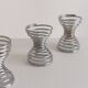 Ensemble de 5 coquetiers vintage postmodernes décor spirale style Memphis
