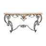 Skated iron console and massive oak