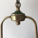 Lustre Napoléon III en opaline et laiton doré