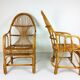 2 fauteuils vintage bambou rotin 1960